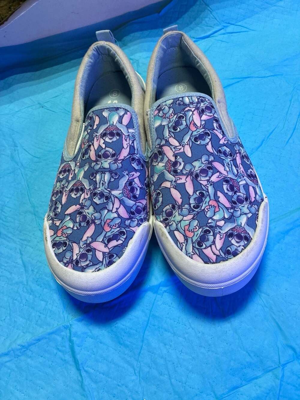 Disney Stitch Women's Slip On Canvas Sneakers Size 8